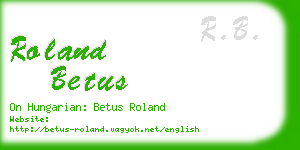 roland betus business card